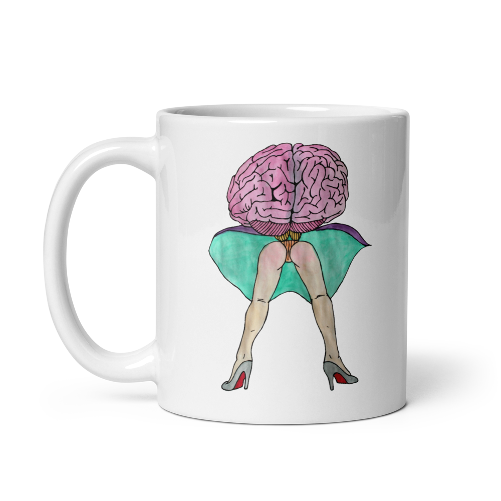 White glossy mug